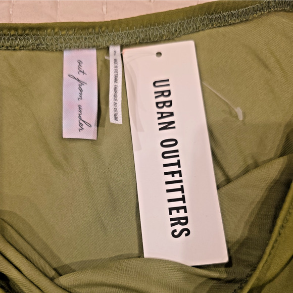 Urban Outfitters Out From Under Green Juliette Lace Trim Mini Skirt Small NWT - Picture 7 of 9